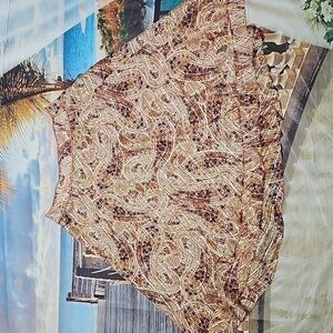 Linda Allard Ellen Tracy Silk Paisley Skirt Size‎ 2 NWT